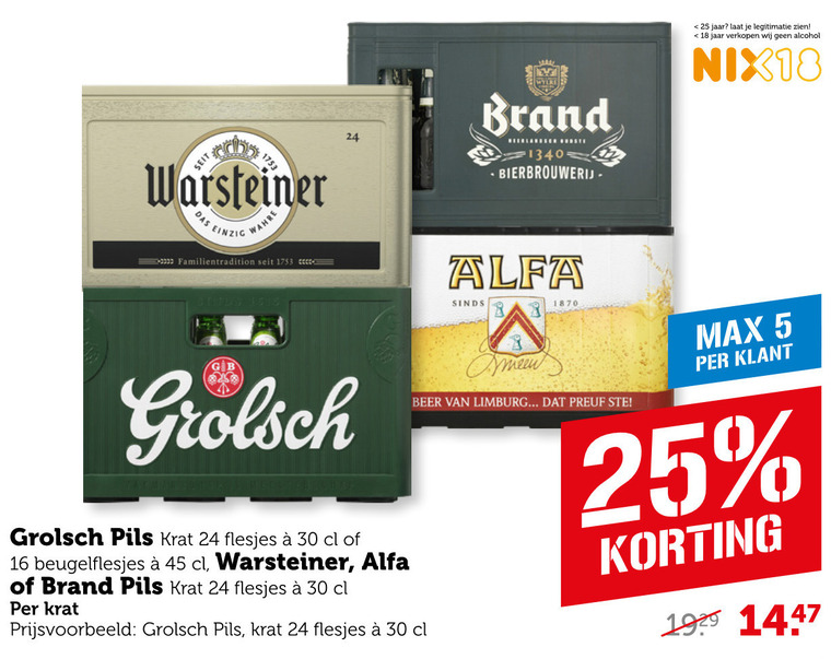 Brand   krat bier folder aanbieding bij  Coop - details