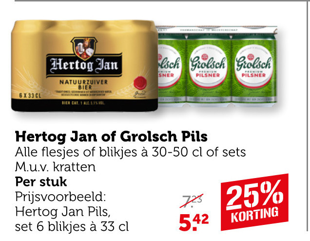 Hertog Jan   blikje bier folder aanbieding bij  Coop - details