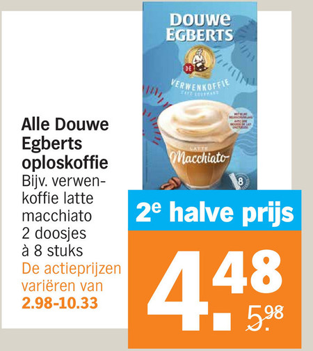 Douwe Egberts   oploskoffie folder aanbieding bij  Albert Heijn - details