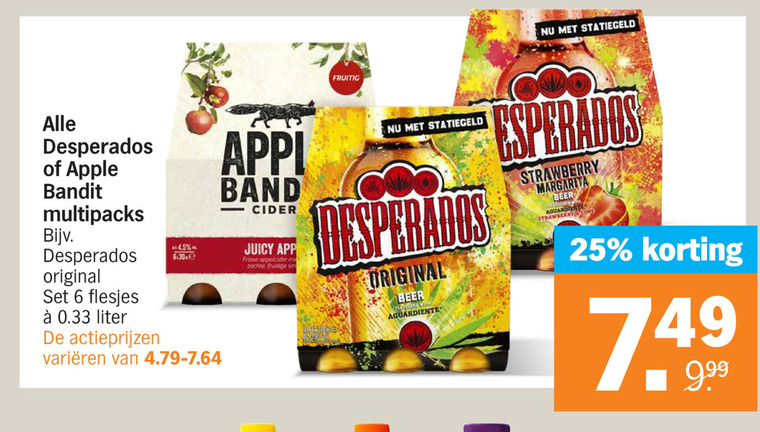 Desperados   appelcider, speciaalbier folder aanbieding bij  Albert Heijn - details