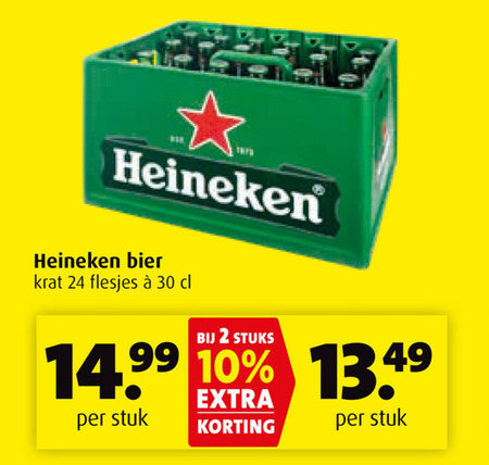 Heineken   krat bier folder aanbieding bij  Boni - details