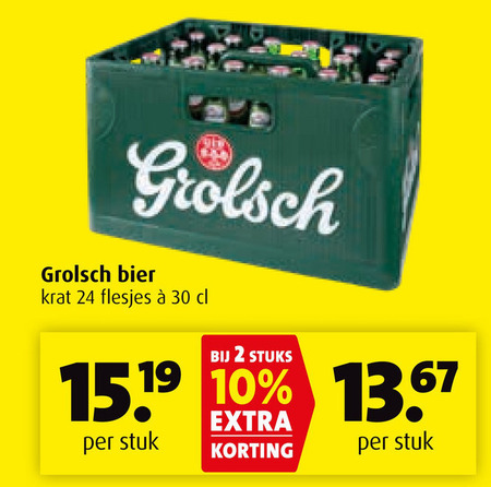 Grolsch   krat bier folder aanbieding bij  Boni - details