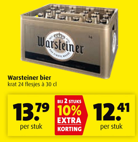 Warsteiner   krat bier folder aanbieding bij  Boni - details