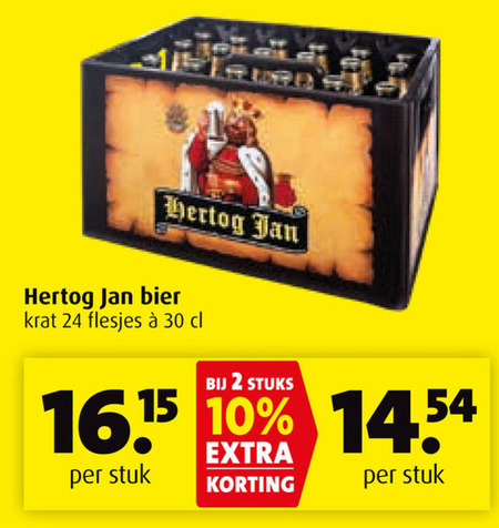 Hertog Jan   krat bier folder aanbieding bij  Boni - details