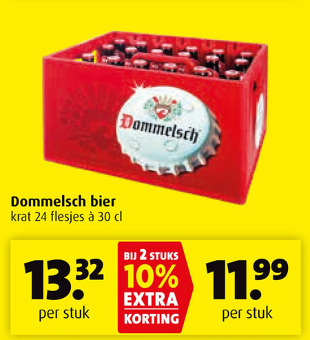 Dommelsch   krat bier folder aanbieding bij  Boni - details