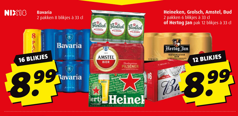 Bud   blikje bier folder aanbieding bij  Boni - details