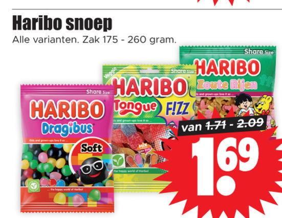 Haribo   snoep folder aanbieding bij  Dirk - details