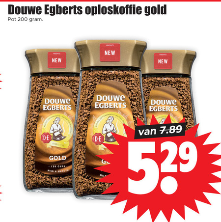 Douwe Egberts   oploskoffie folder aanbieding bij  Dirk - details