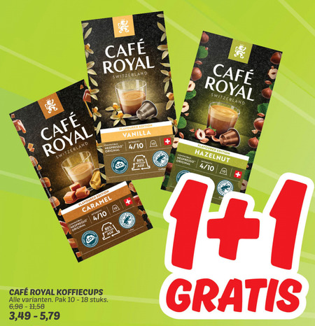 Cafe Royal   koffiecups folder aanbieding bij  Dekamarkt - details