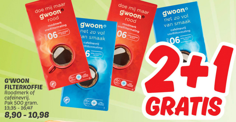 Gwoon   koffie folder aanbieding bij  Dekamarkt - details