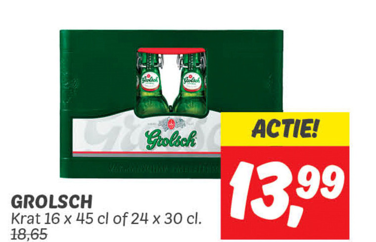 Grolsch   krat bier folder aanbieding bij  Dekamarkt - details