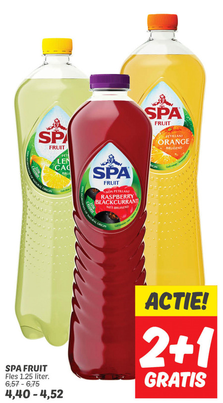 Spa en Fruit   fruitdrank folder aanbieding bij  Dekamarkt - details