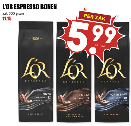 Douwe Egberts L Or   koffiebonen folder aanbieding bij  MCD Supermarkt Basis - details