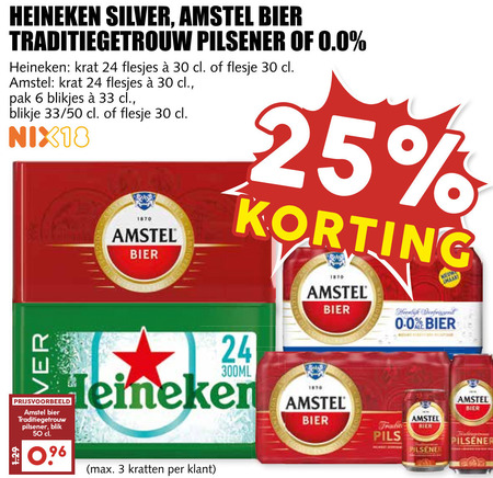 Heineken Silver   krat bier, blikje bier folder aanbieding bij  MCD Supermarkt Basis - details