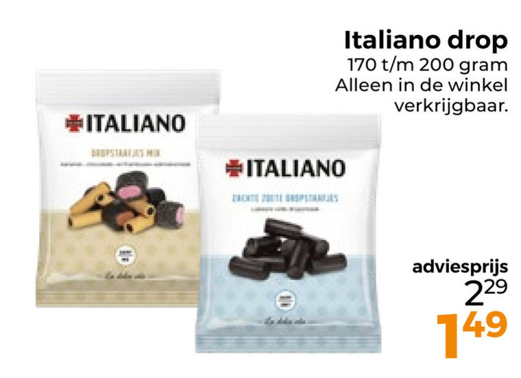 Italiano   drop folder aanbieding bij  Trekpleister - details