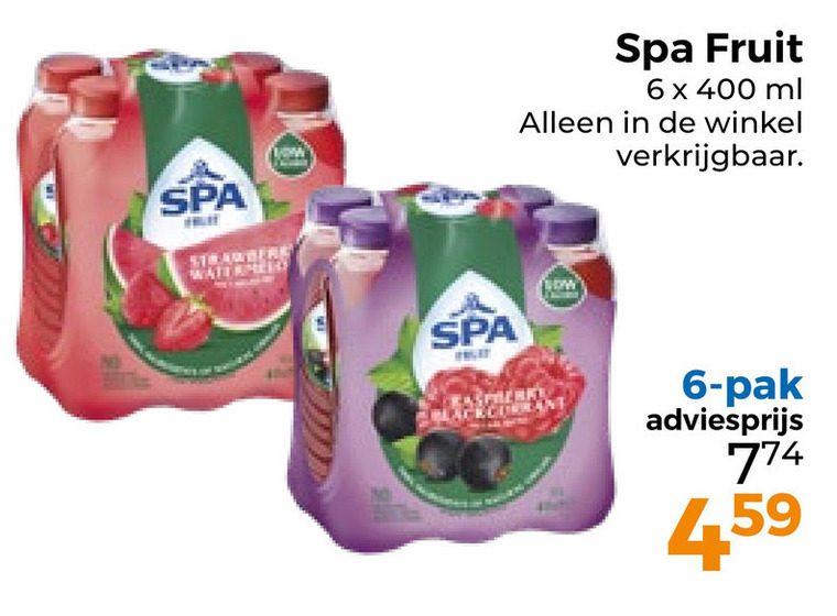 Spa en Fruit   fruitdrank folder aanbieding bij  Trekpleister - details