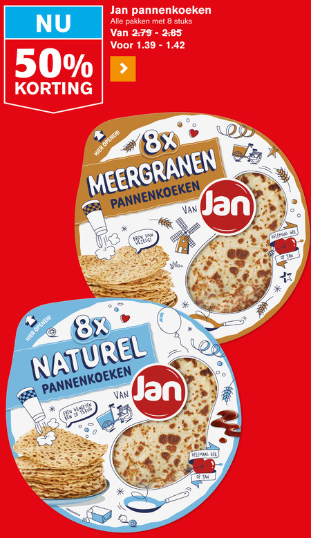 Jan   pannenkoek folder aanbieding bij  Hoogvliet - details