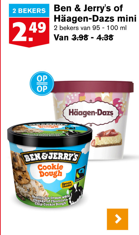 Ben and Jerrys   ijsspecialiteit folder aanbieding bij  Hoogvliet - details