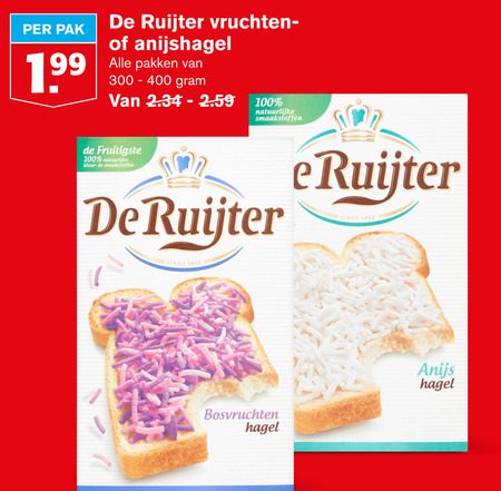 De Ruijter   hagelslag folder aanbieding bij  Hoogvliet - details