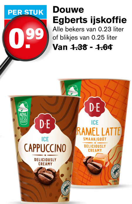 Douwe Egberts   ijskoffie folder aanbieding bij  Hoogvliet - details