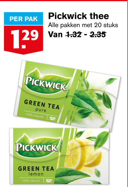 Pickwick   thee folder aanbieding bij  Hoogvliet - details