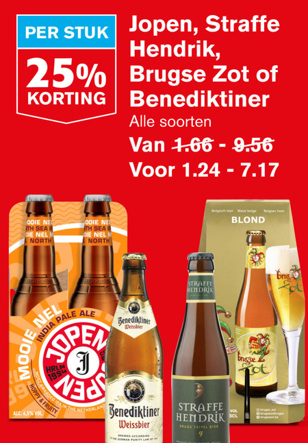 Benediktiner   speciaalbier folder aanbieding bij  Hoogvliet - details