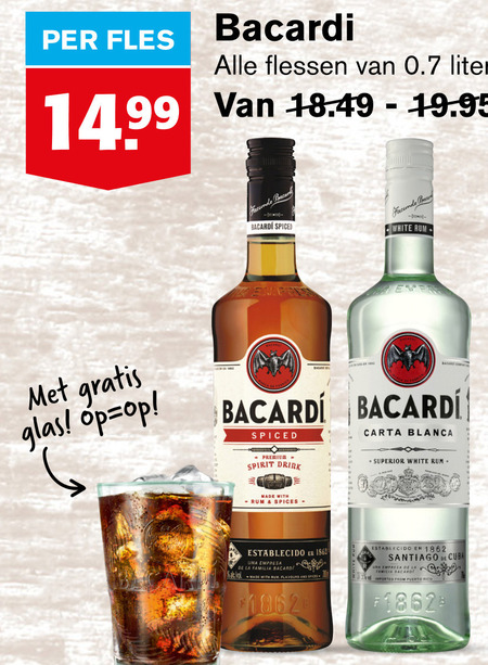 Bacardi   rum folder aanbieding bij  Hoogvliet - details