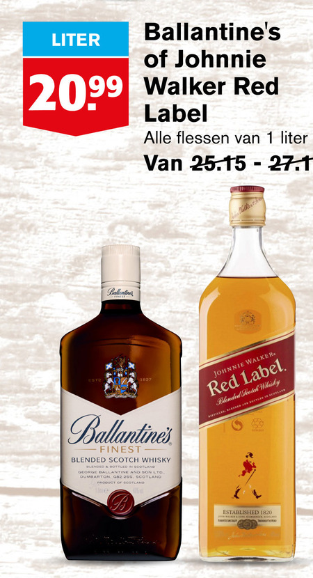 Johnnie Walker   whisky folder aanbieding bij  Hoogvliet - details