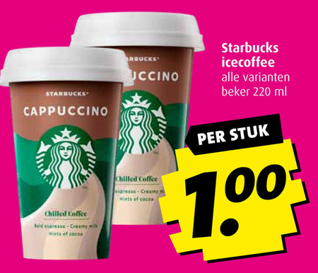 Starbucks   ijskoffie folder aanbieding bij  Boni - details