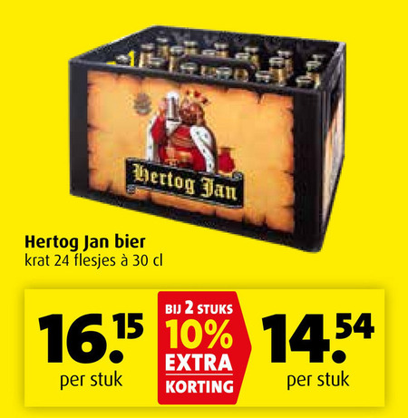 Hertog Jan   krat bier folder aanbieding bij  Boni - details