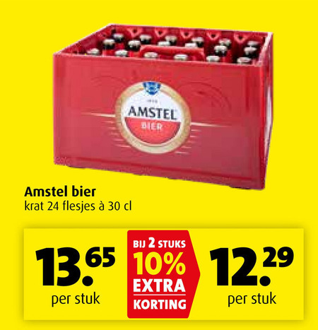 Amstel   krat bier folder aanbieding bij  Boni - details