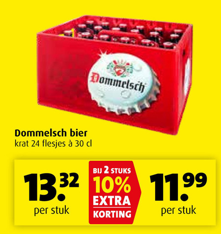 Dommelsch   krat bier folder aanbieding bij  Boni - details