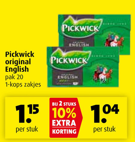 Pickwick   thee folder aanbieding bij  Boni - details