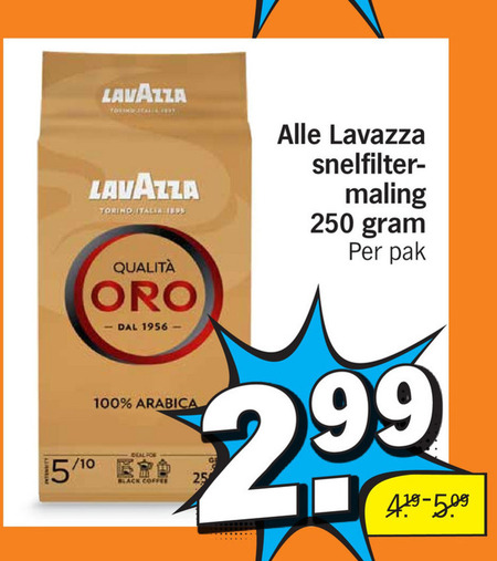 Lavazza   koffie folder aanbieding bij  Albert Heijn - details