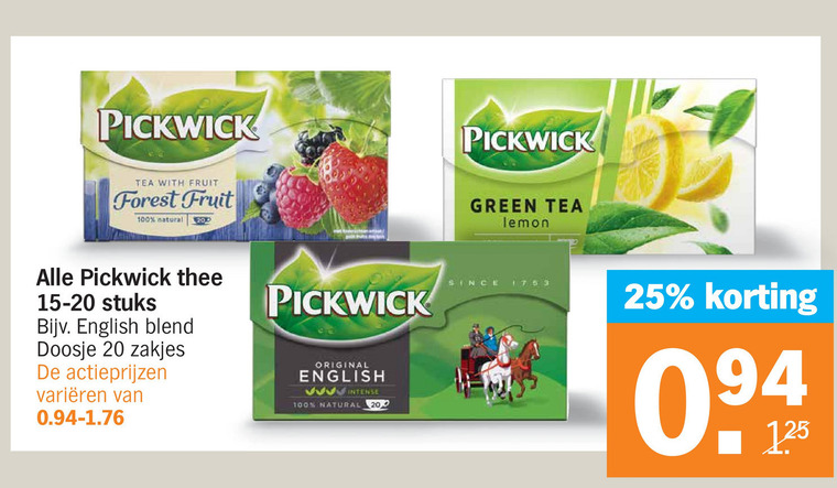 Pickwick   thee folder aanbieding bij  Albert Heijn - details