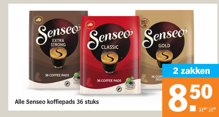 Douwe Egberts Senseo   koffiepad folder aanbieding bij  Albert Heijn - details