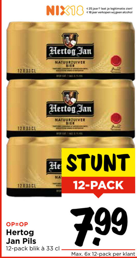 Hertog Jan   blikje bier folder aanbieding bij  Vomar - details