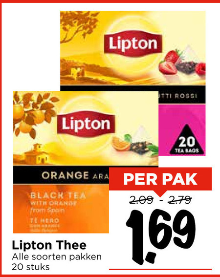 Lipton   thee folder aanbieding bij  Vomar - details