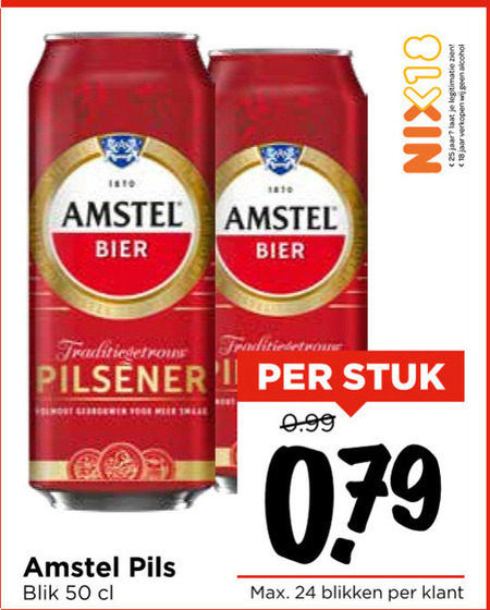 Amstel   blikje bier folder aanbieding bij  Vomar - details