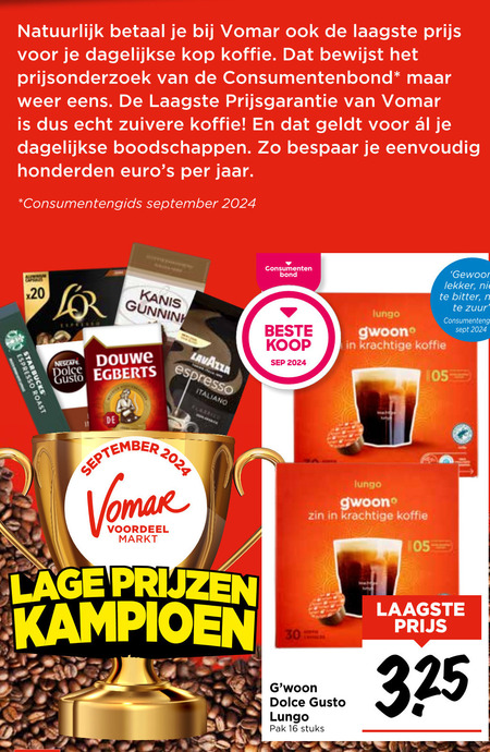 Douwe Egberts   dolce gusto capsules folder aanbieding bij  Vomar - details