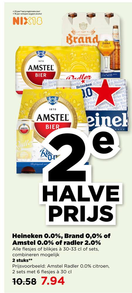 Amstel   radler bier, blikje bier folder aanbieding bij  Plus - details