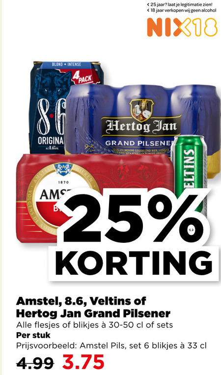 Veltins   speciaalbier, blikje bier folder aanbieding bij  Plus - details