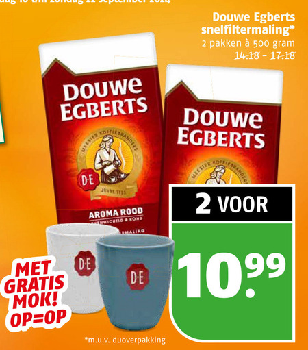 Douwe Egberts   koffie folder aanbieding bij  Poiesz - details