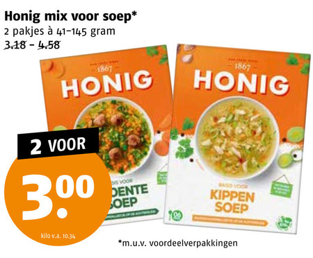 Honig   soep folder aanbieding bij  Poiesz - details