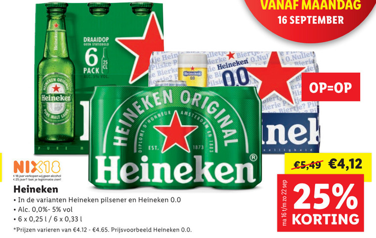 Heineken   blikje bier folder aanbieding bij  Lidl - details