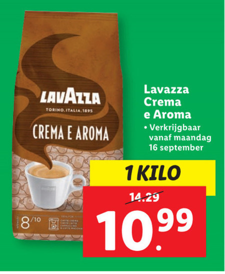 Lavazza   koffiebonen folder aanbieding bij  Lidl - details