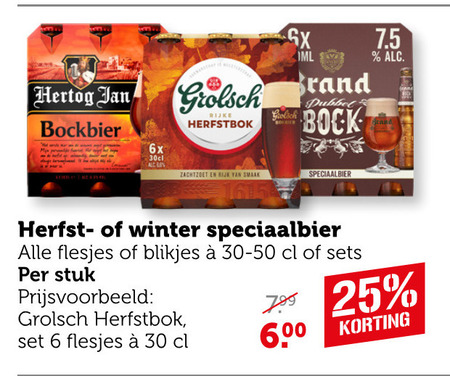 Grolsch   bokbier, speciaalbier folder aanbieding bij  Coop - details