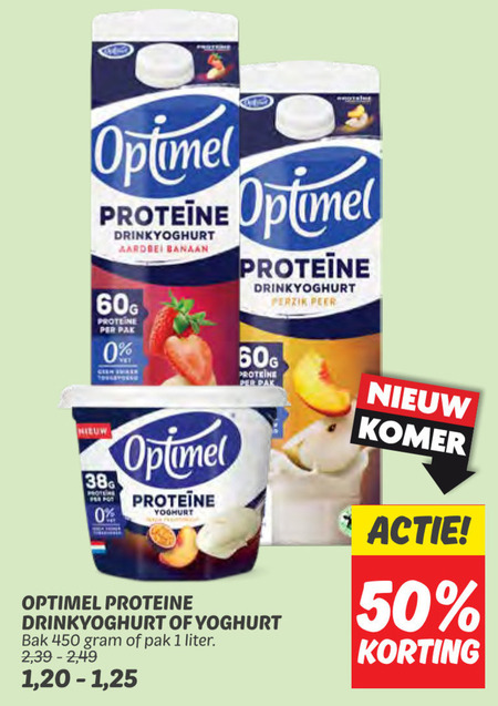 Optimel   drinkyoghurt folder aanbieding bij  Dekamarkt - details