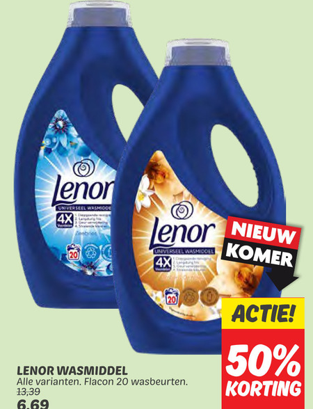 Lenor   wasmiddel folder aanbieding bij  Dekamarkt - details