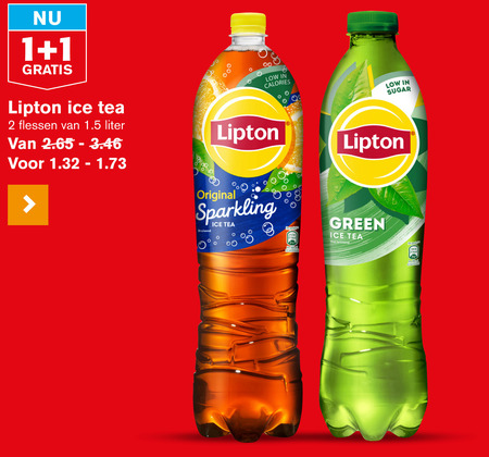 Lipton   ice tea folder aanbieding bij  Hoogvliet - details